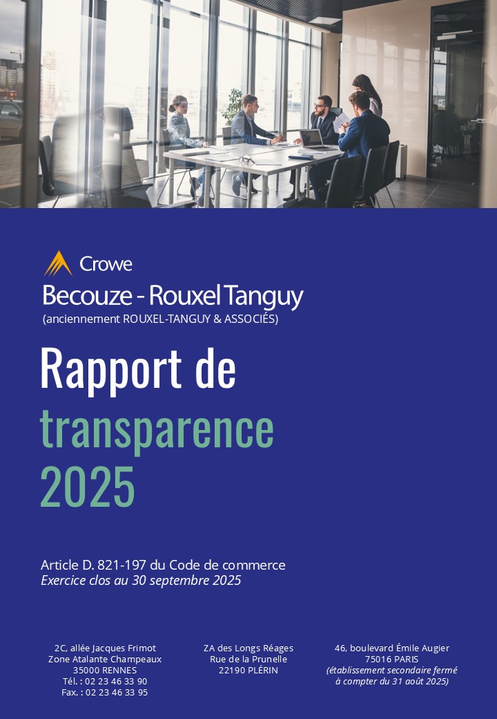 Couverture du rapport de transparence 2025